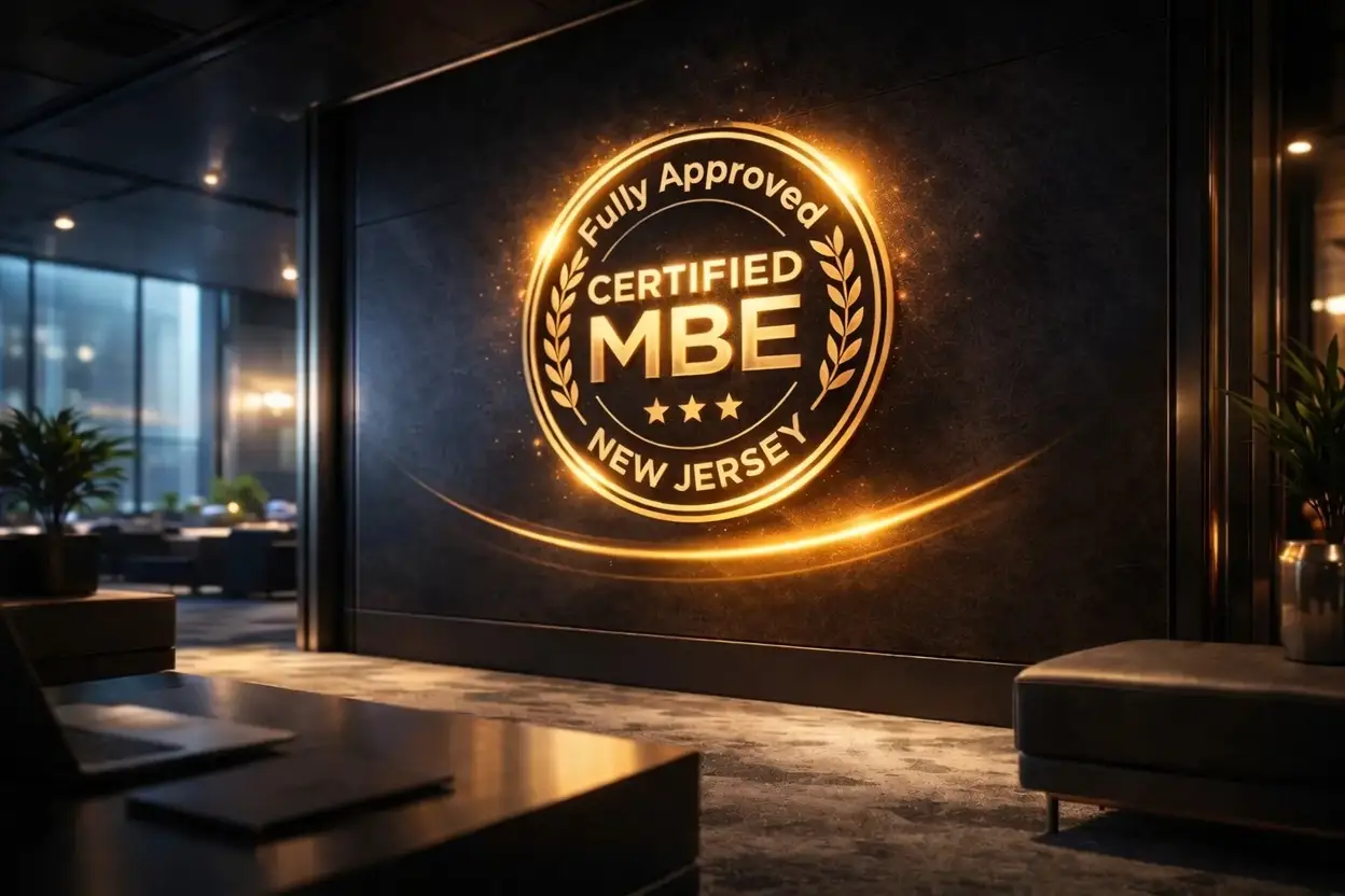 NJ Minority Business Enterprise certified